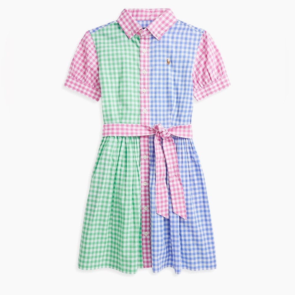 NWT Polo by Ralph Lauren Multicolor Gingham Dress